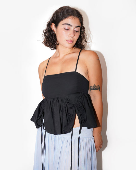 BUTTERFLY BLOUSE IN CHARCOAL