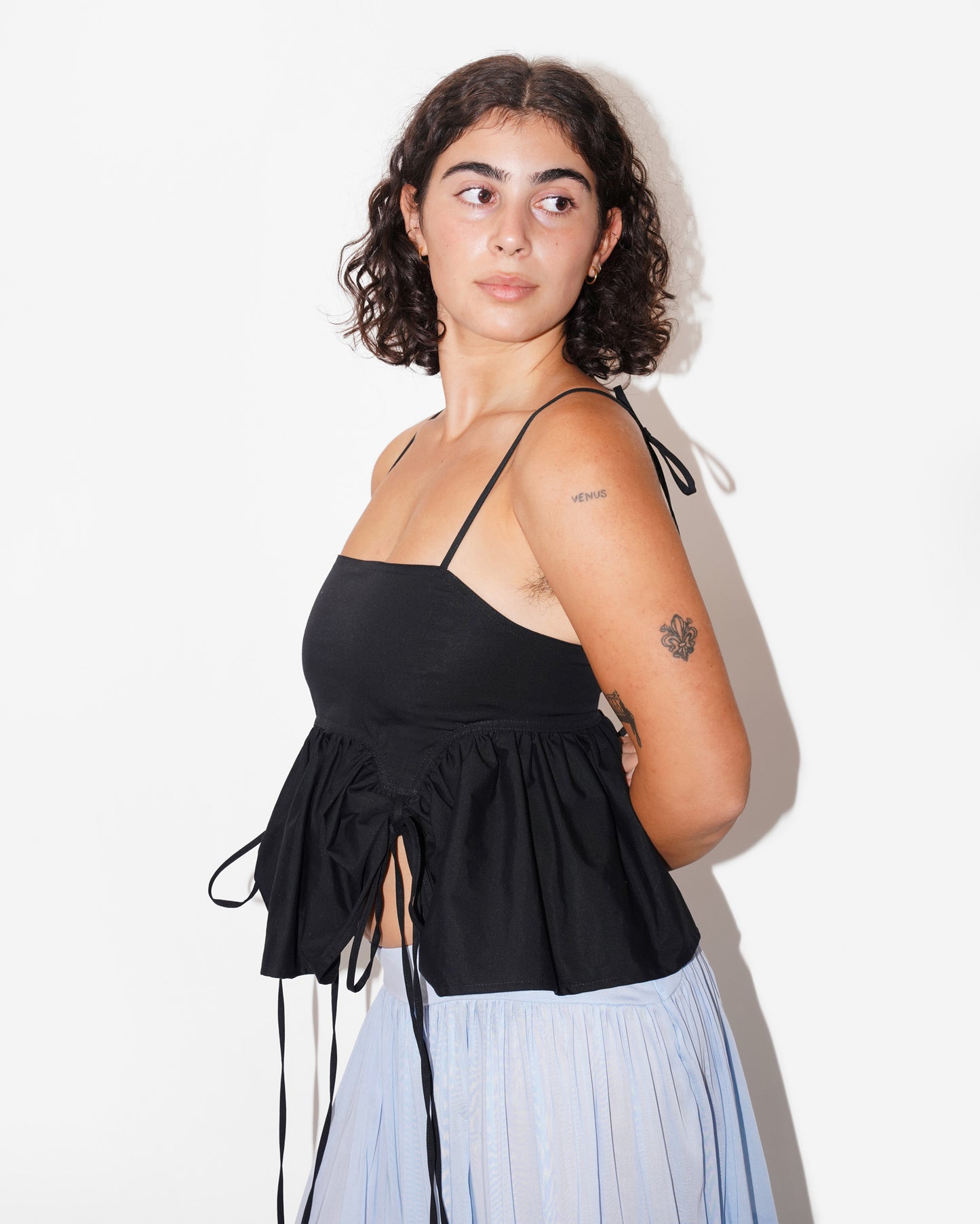 BUTTERFLY BLOUSE IN CHARCOAL