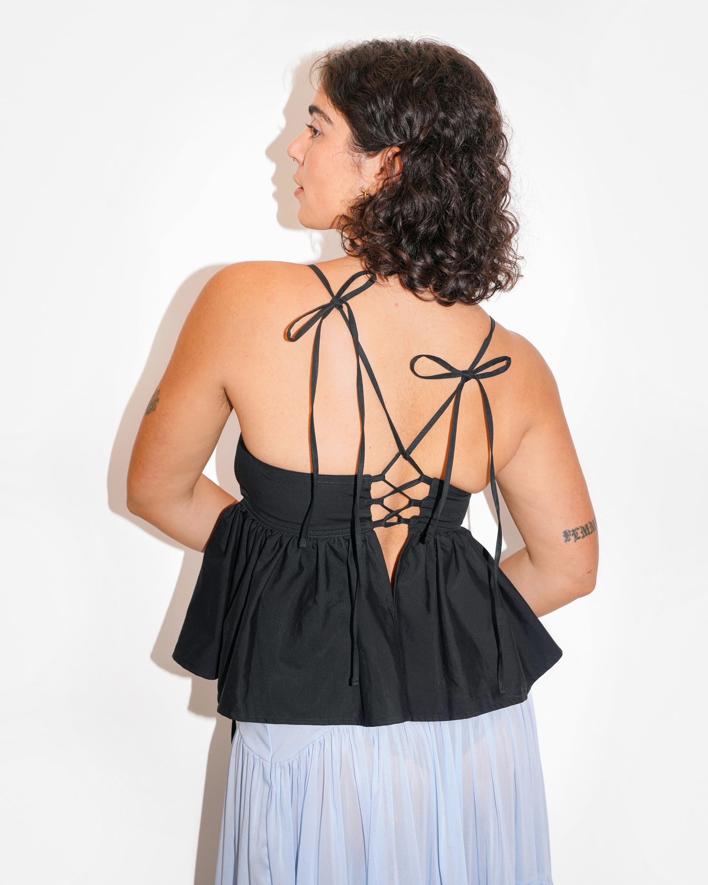 BUTTERFLY BLOUSE IN CHARCOAL