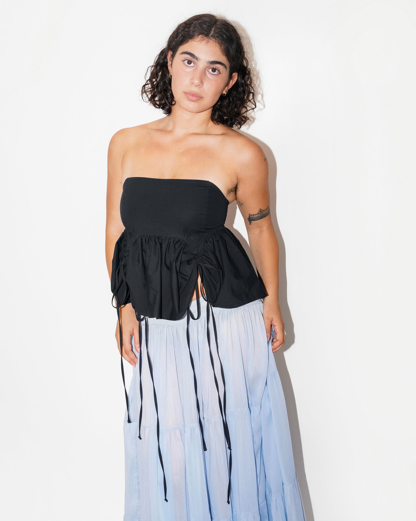 BUTTERFLY BLOUSE IN CHARCOAL