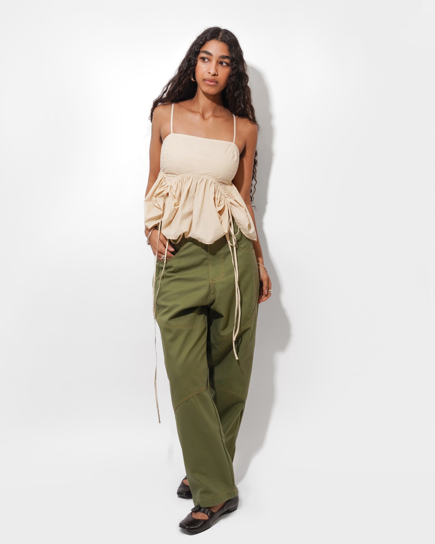 BUTTERFLY BLOUSE IN COFFEE