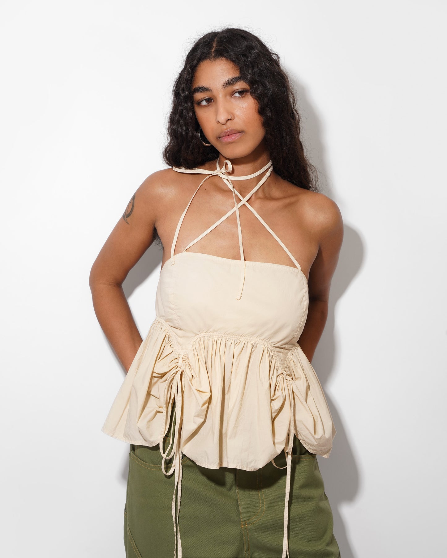 BUTTERFLY BLOUSE IN COFFEE