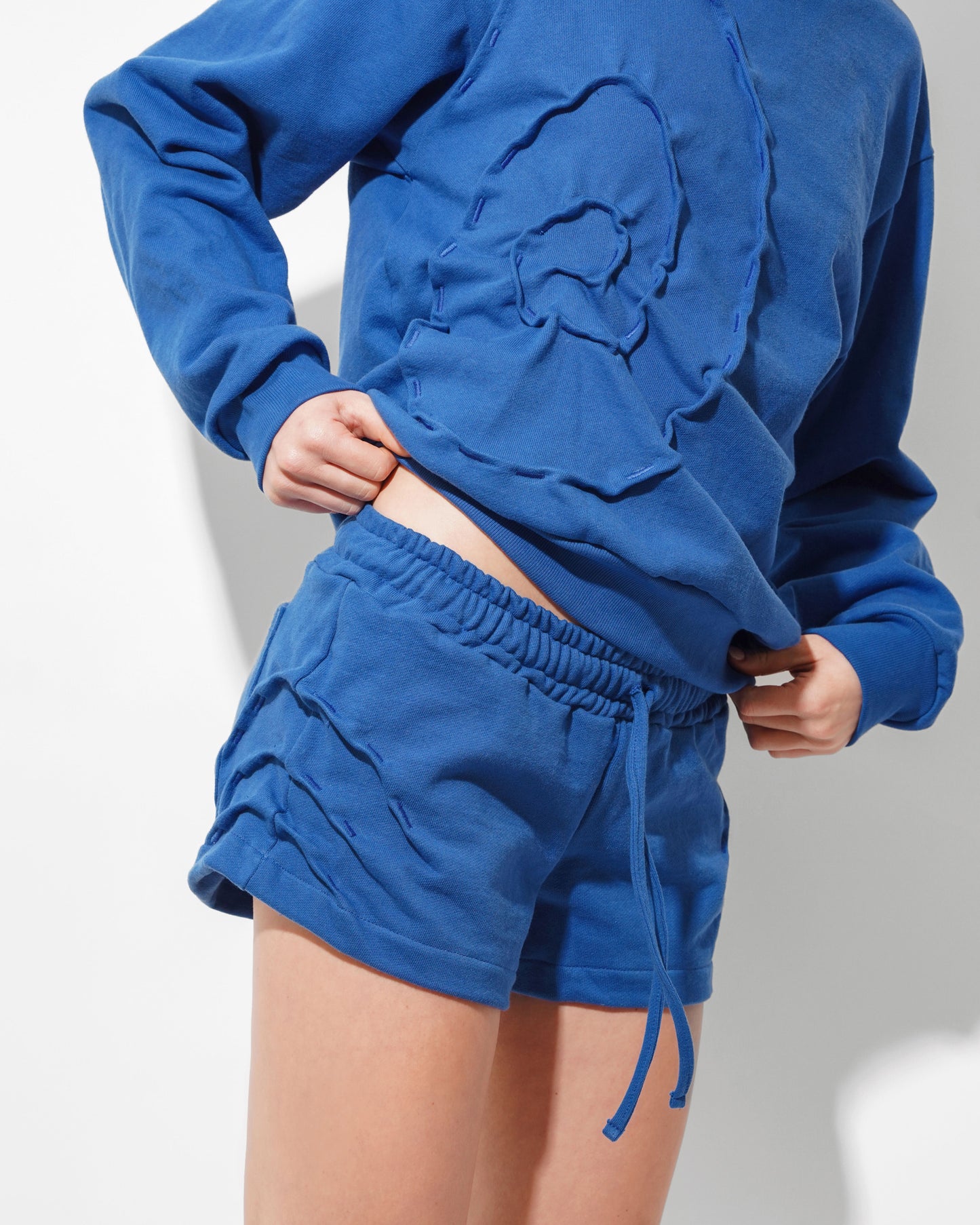 RIPPLE SHORTS IN LAPIS