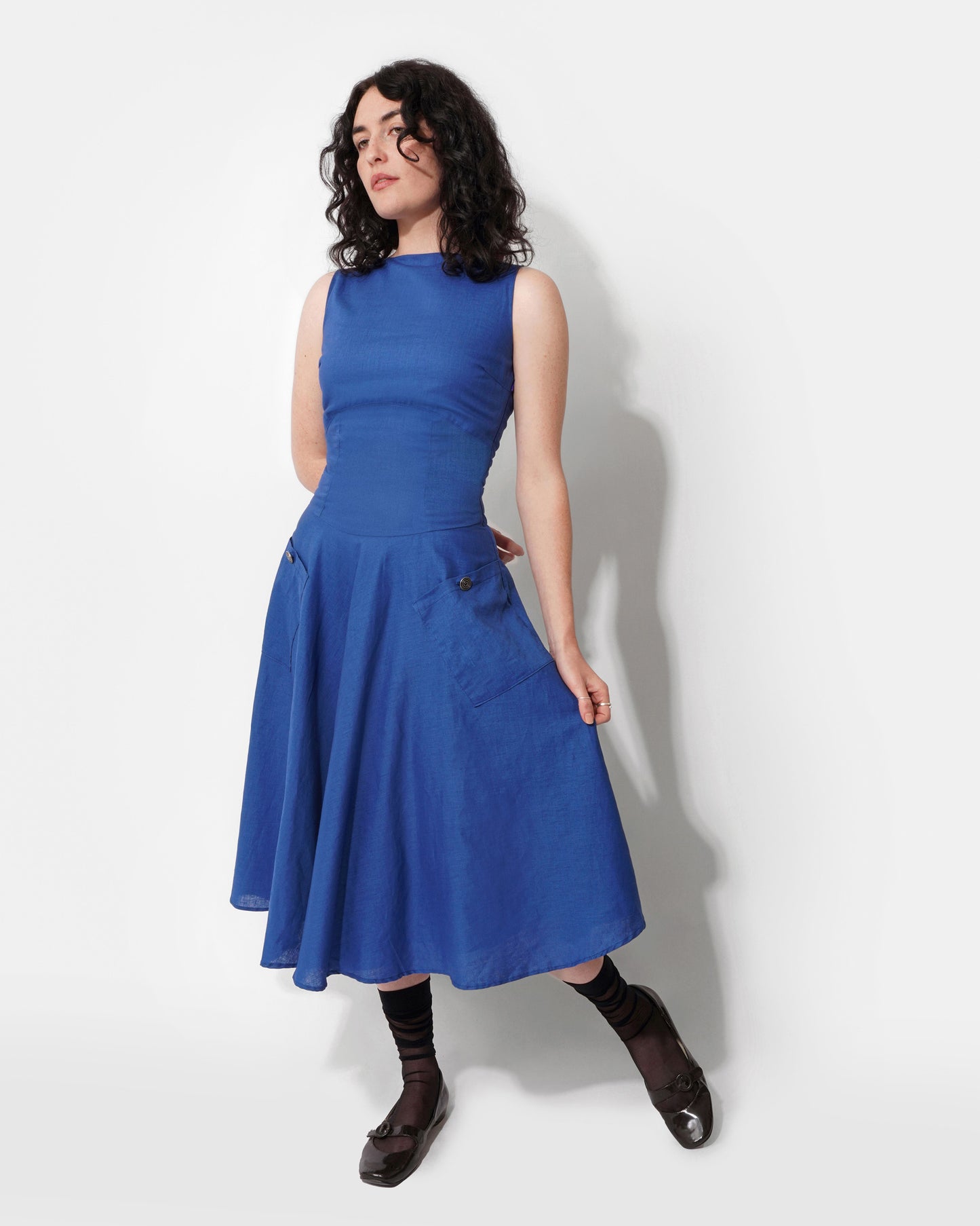 MEADOW DRESS IN LAPIS