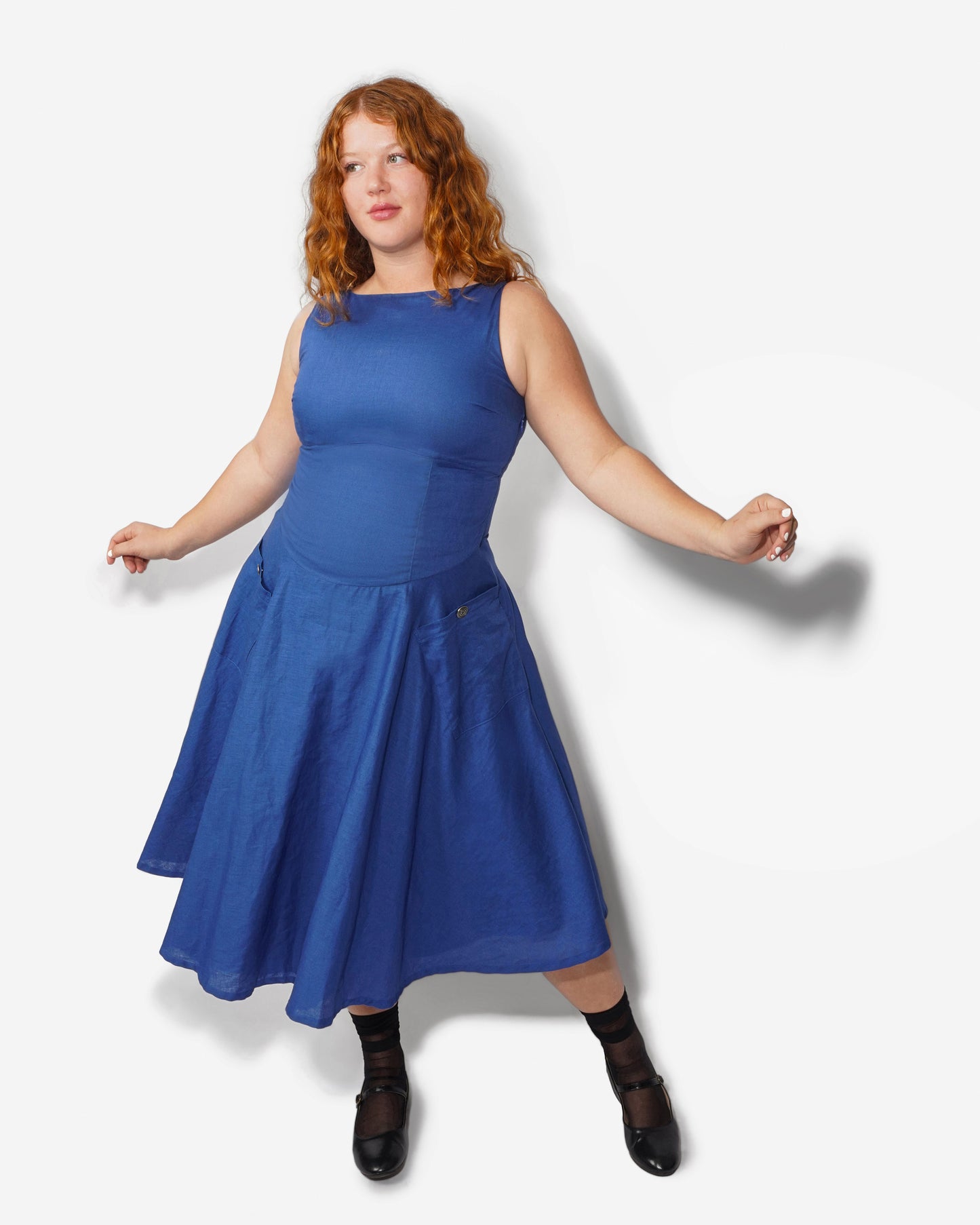 MEADOW DRESS IN LAPIS