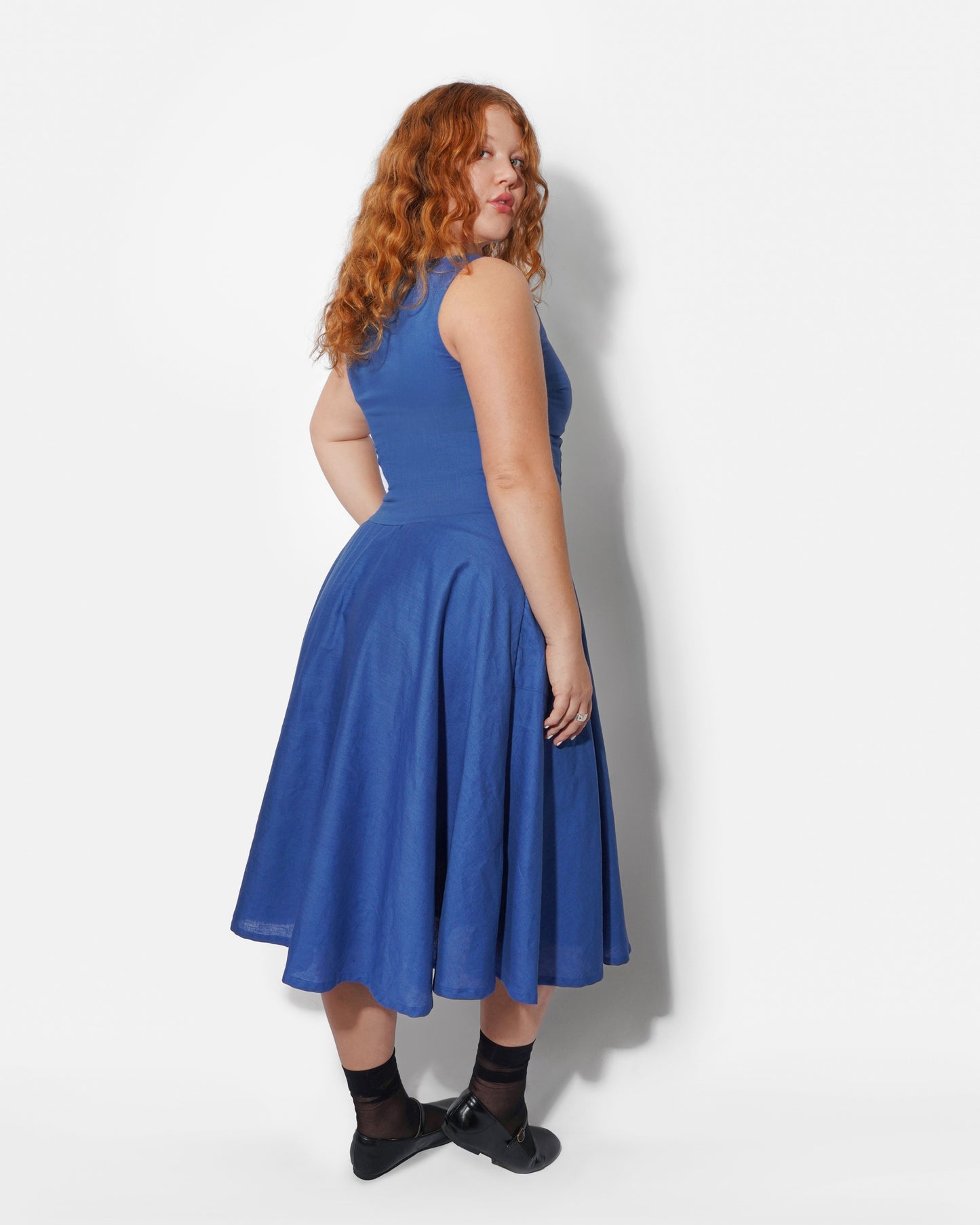 MEADOW DRESS IN LAPIS