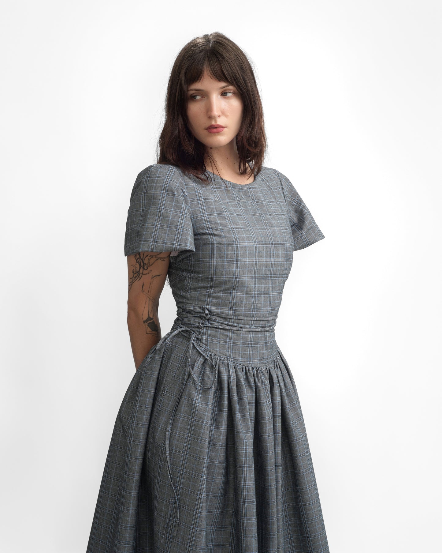 MONDAY DRESS IN PEBBLE PLAID