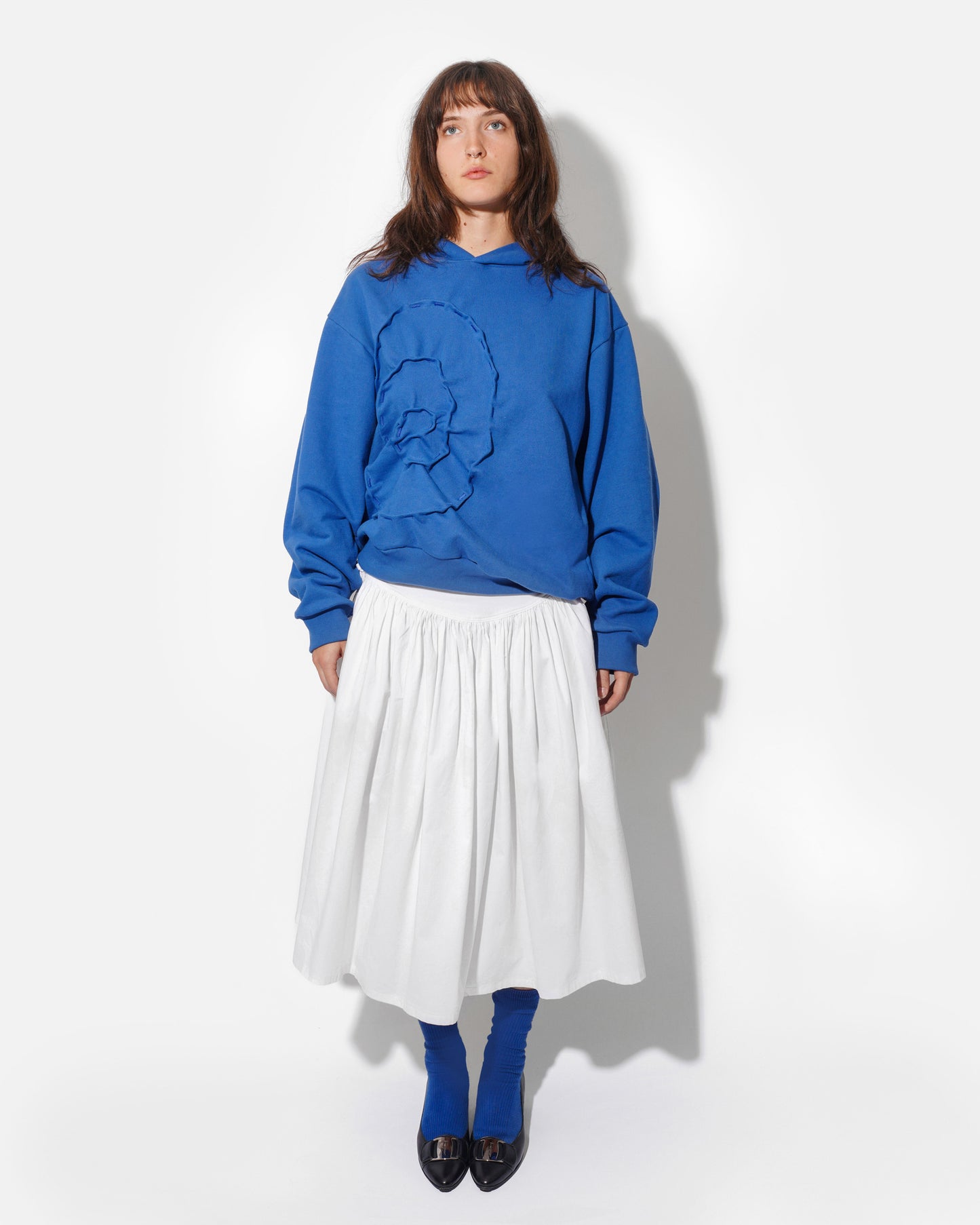 RIPPLE HOODIE IN LAPIS