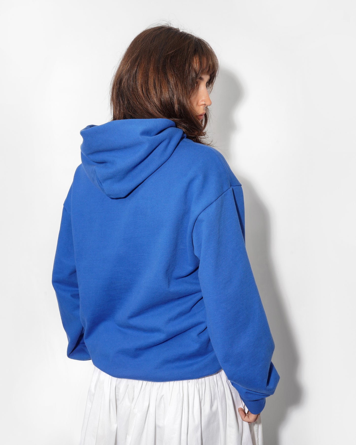 RIPPLE HOODIE IN LAPIS
