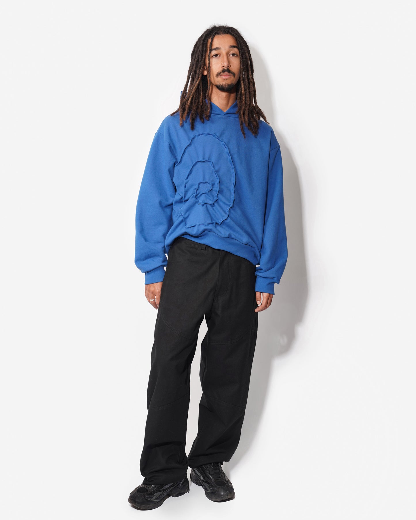 RIPPLE HOODIE IN LAPIS