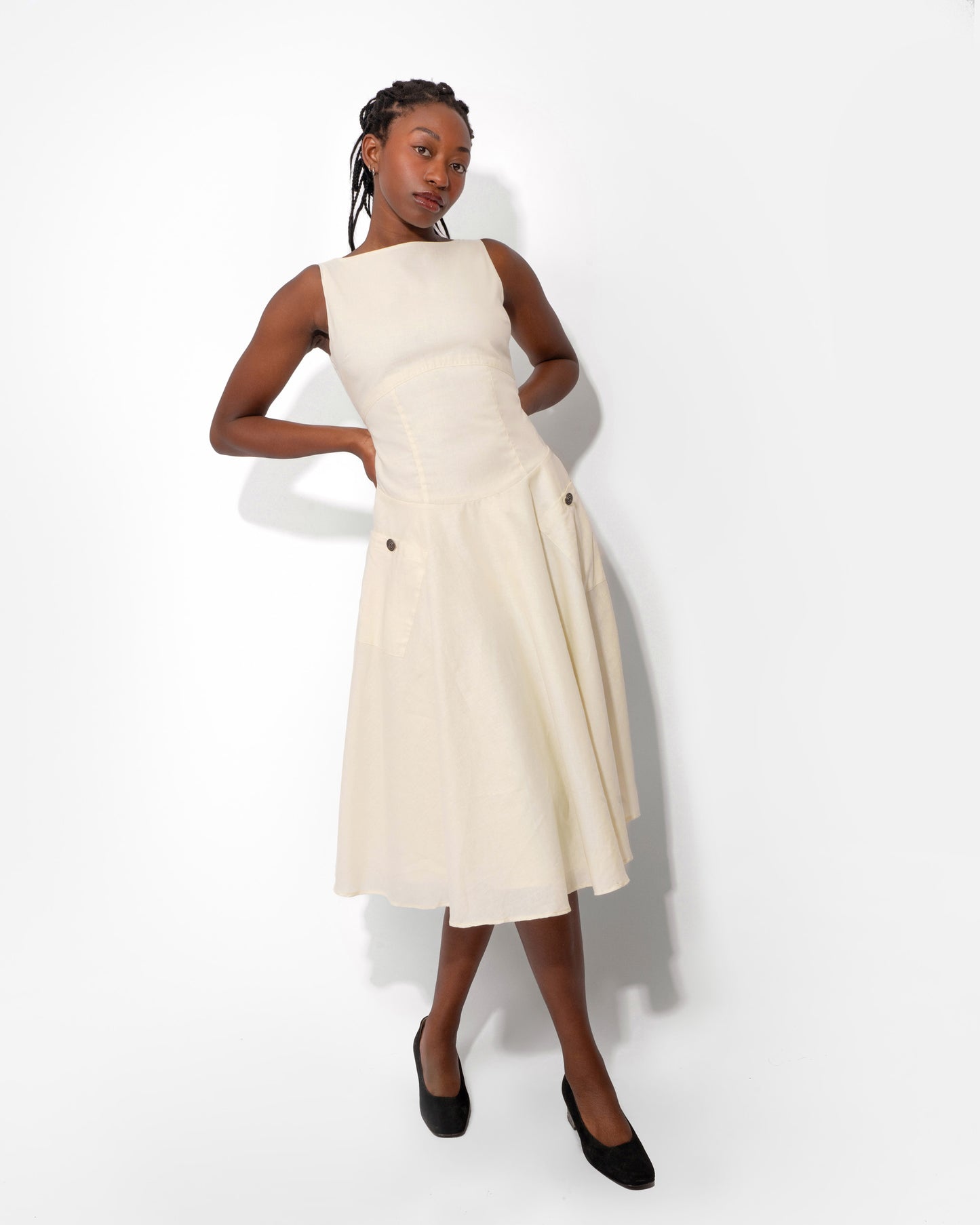MEADOW DRESS IN IVORY