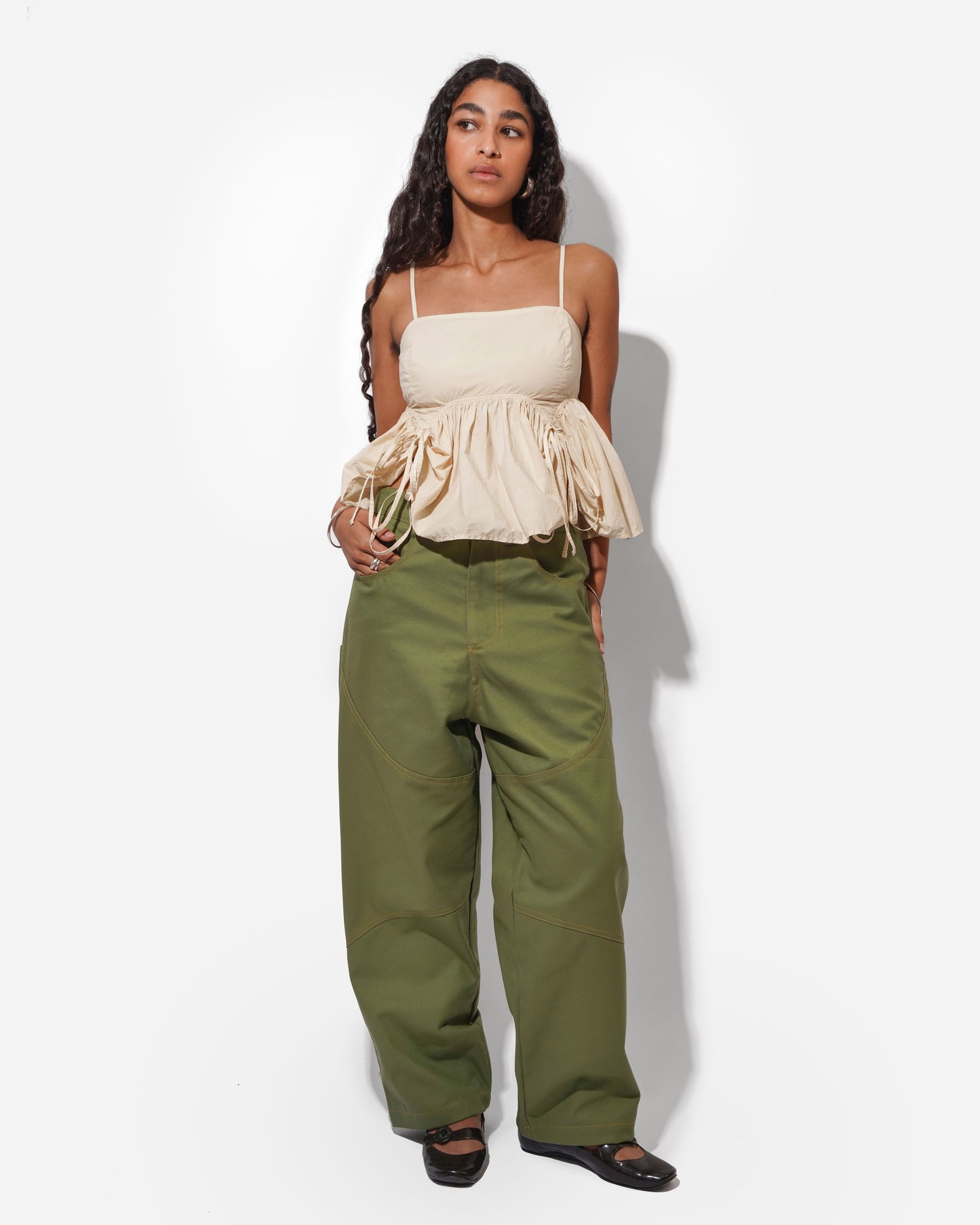 LEO TROUSERS IN MOSS