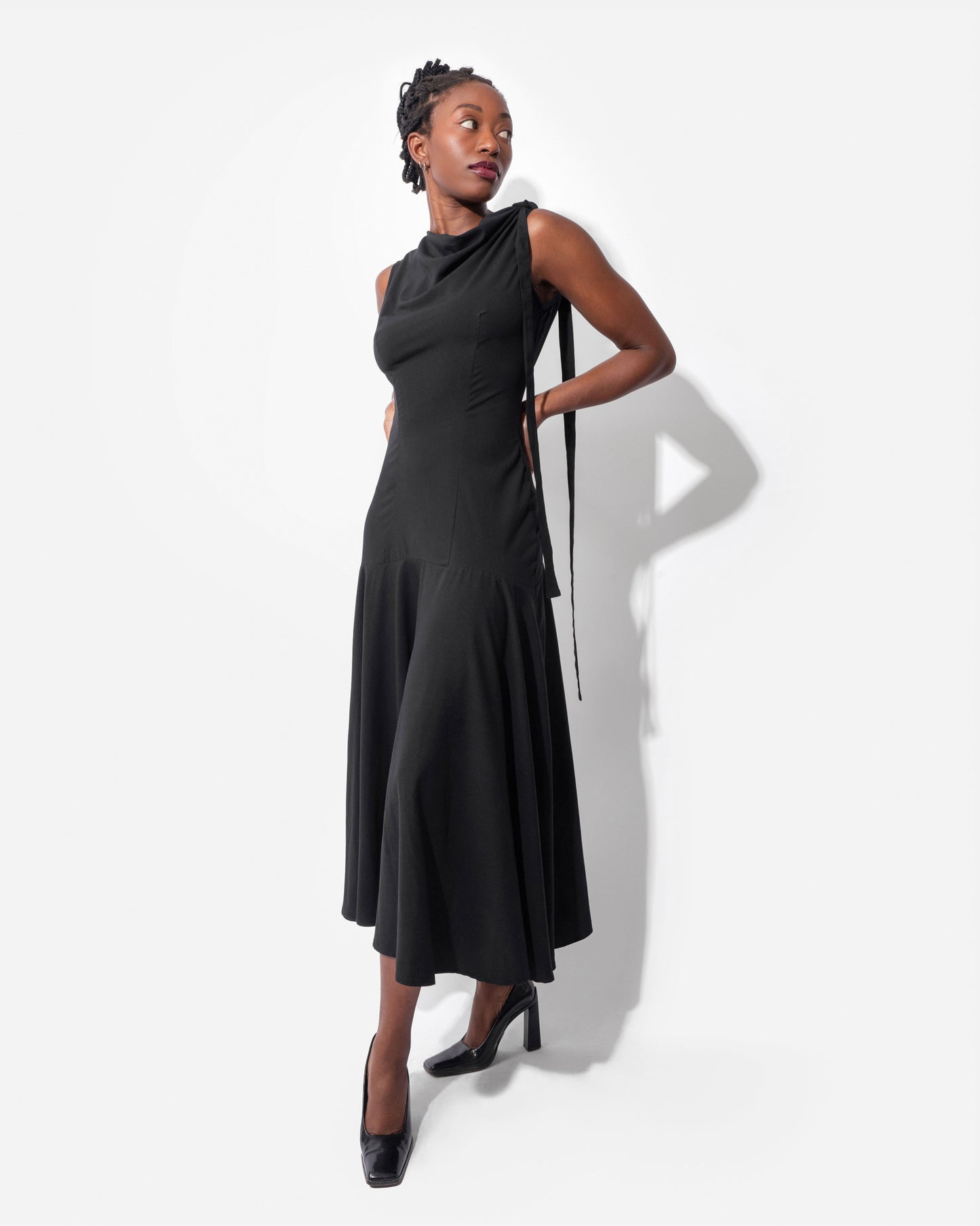 MAYA DRESS IN OBSIDIAN