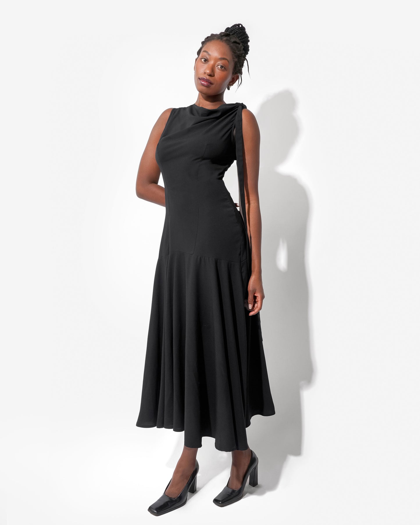 MAYA DRESS IN OBSIDIAN