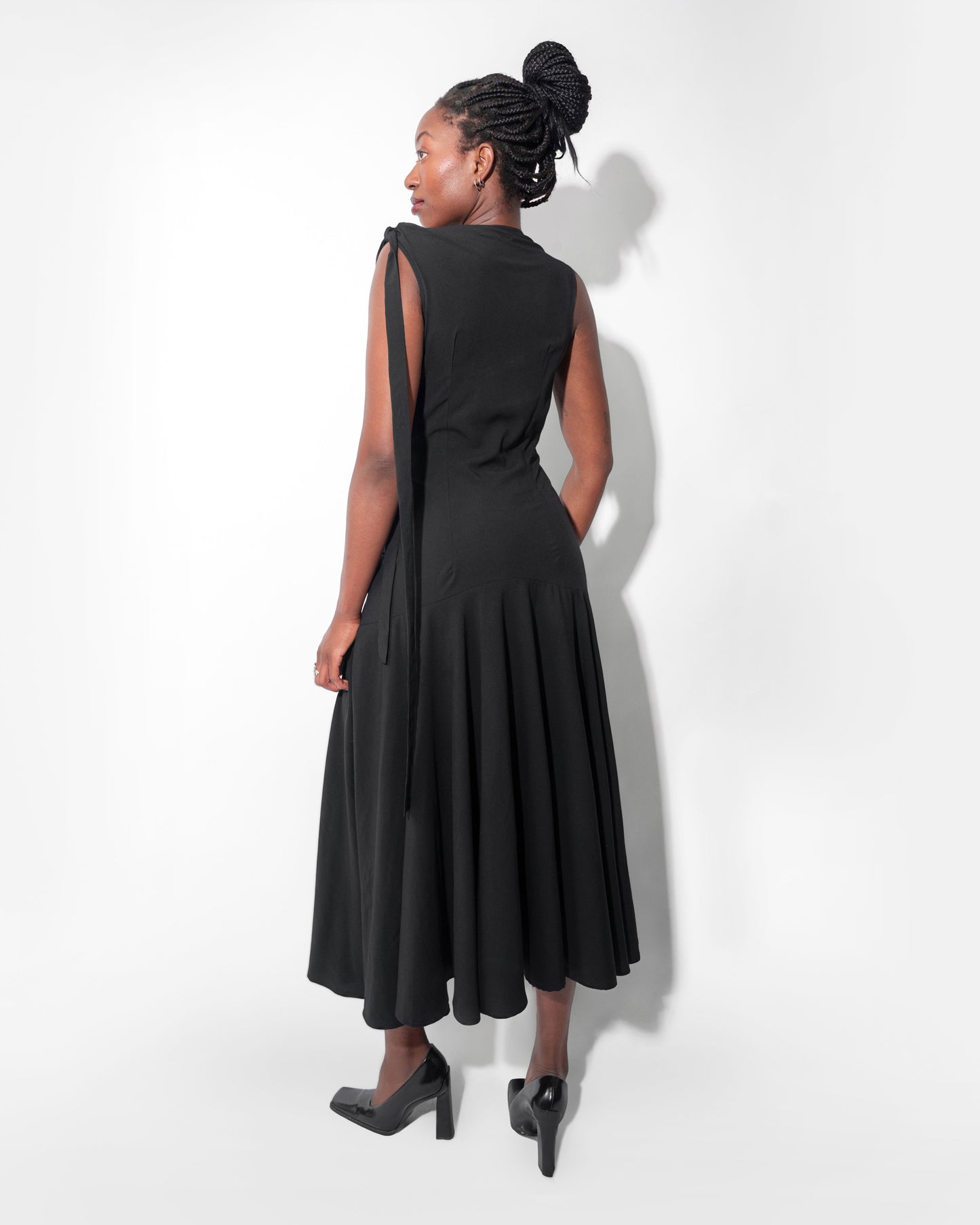 MAYA DRESS IN OBSIDIAN