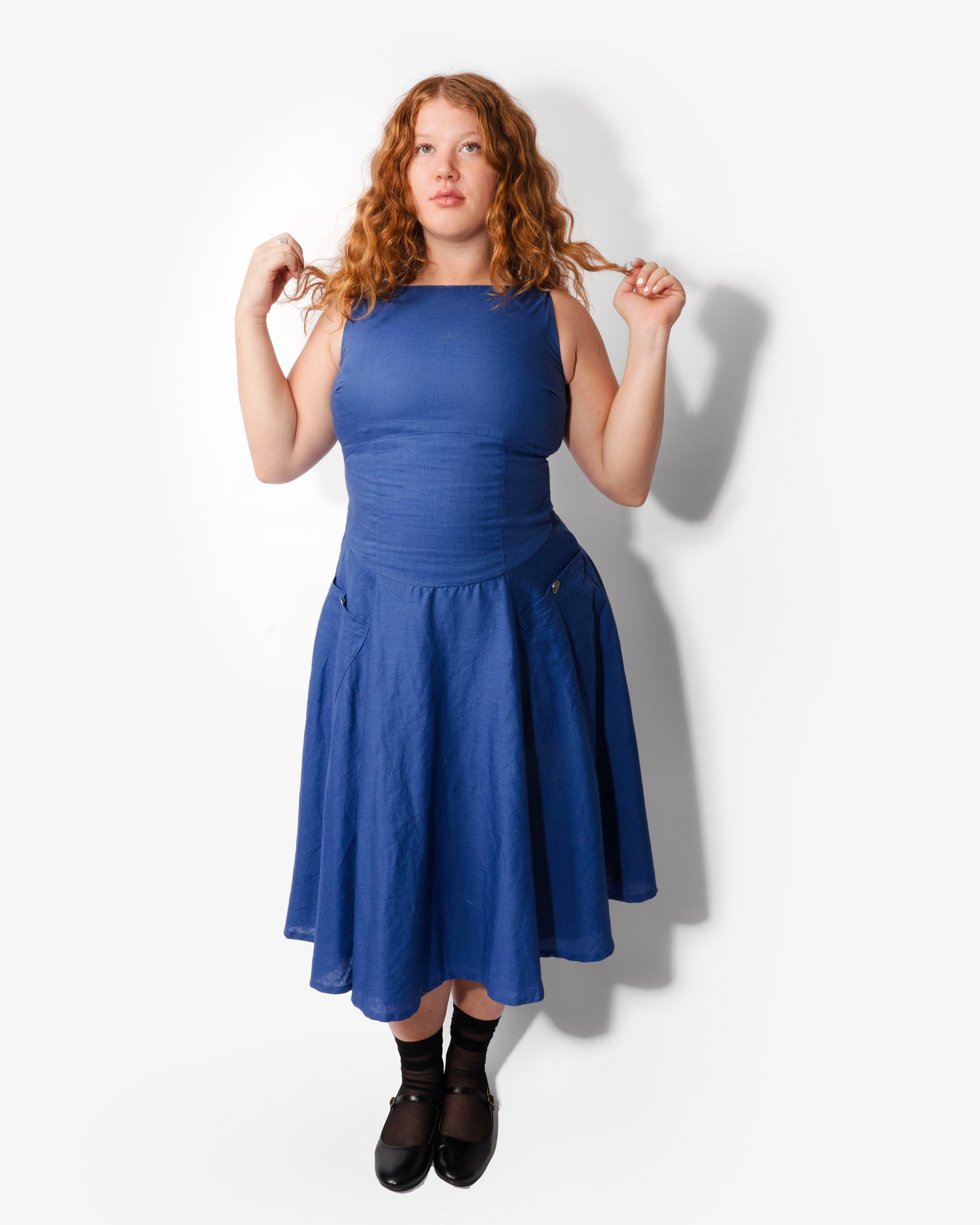 MEADOW DRESS IN LAPIS