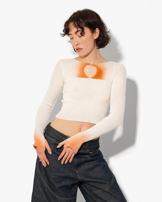 TERRACOTTA HEART SWEATER