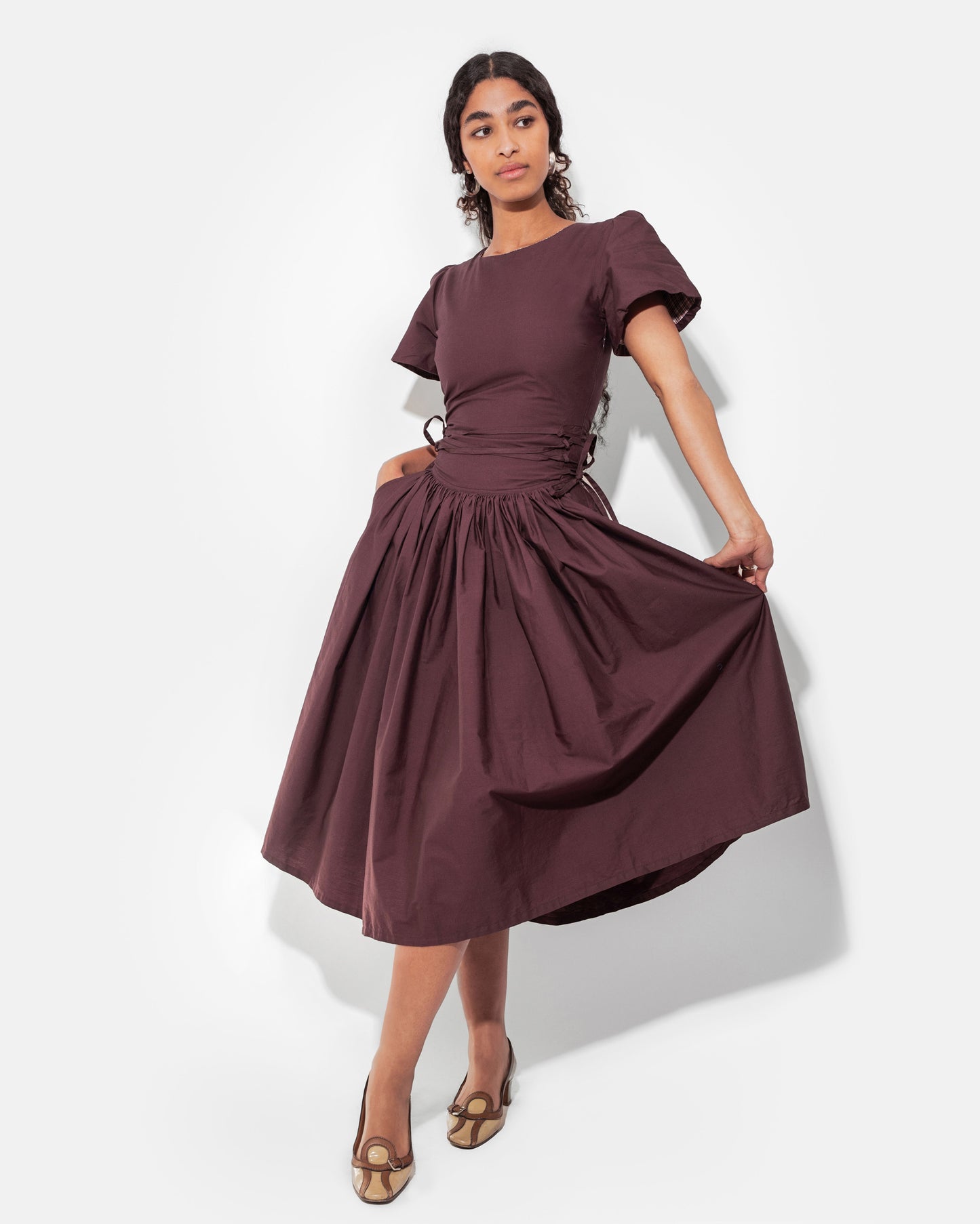 MONDAY DRESS IN PLUM