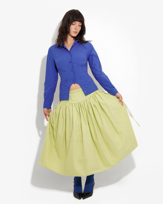 MEANDER BUTTON UP IN LAPIS