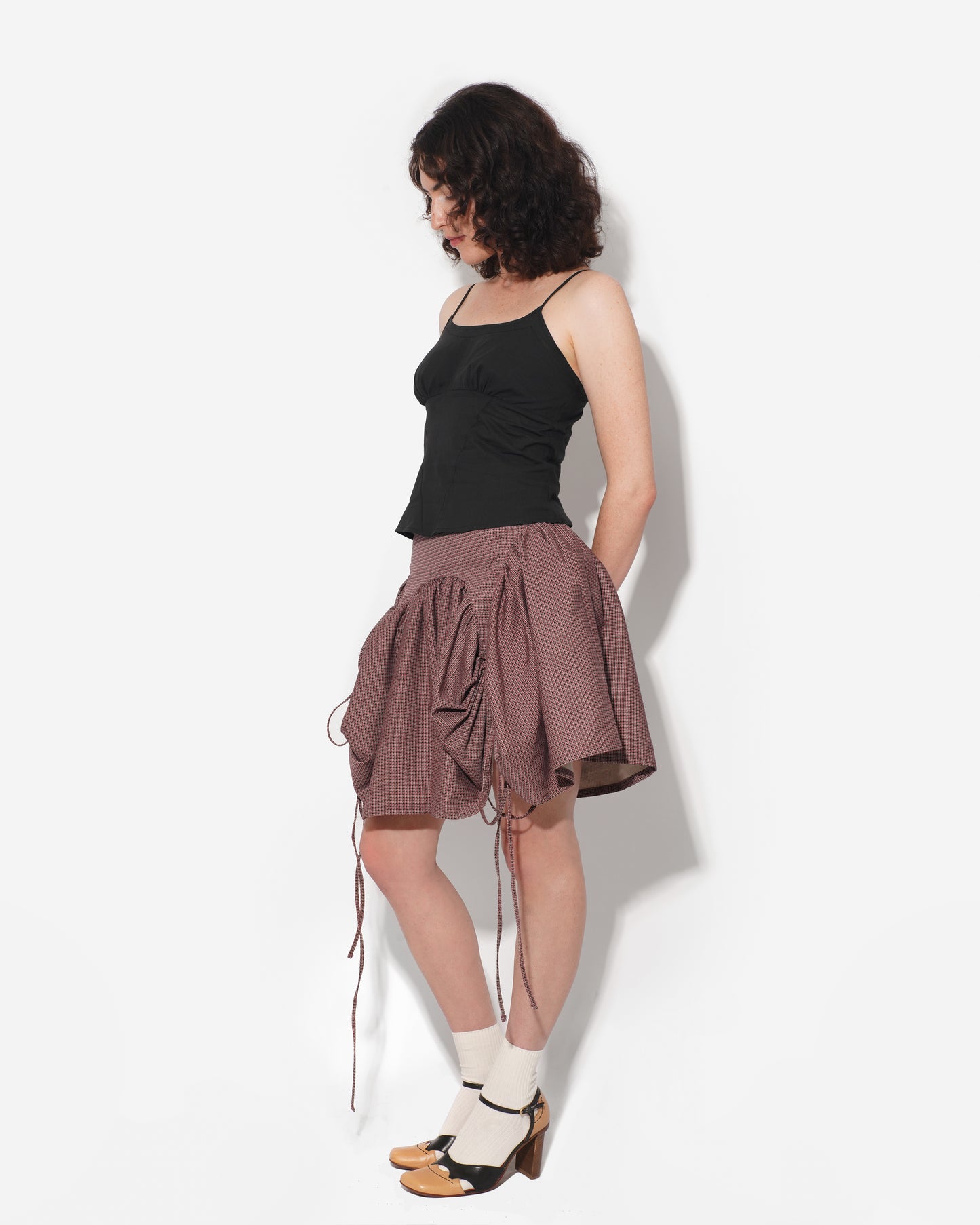 PEARL CAMISOLE IN CHARCOAL