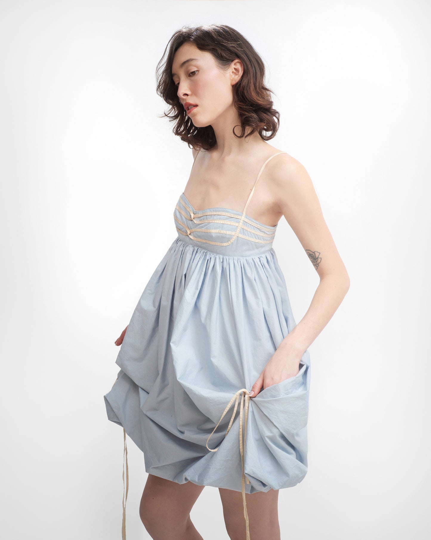 IVY DRESS IN ICE BLUE