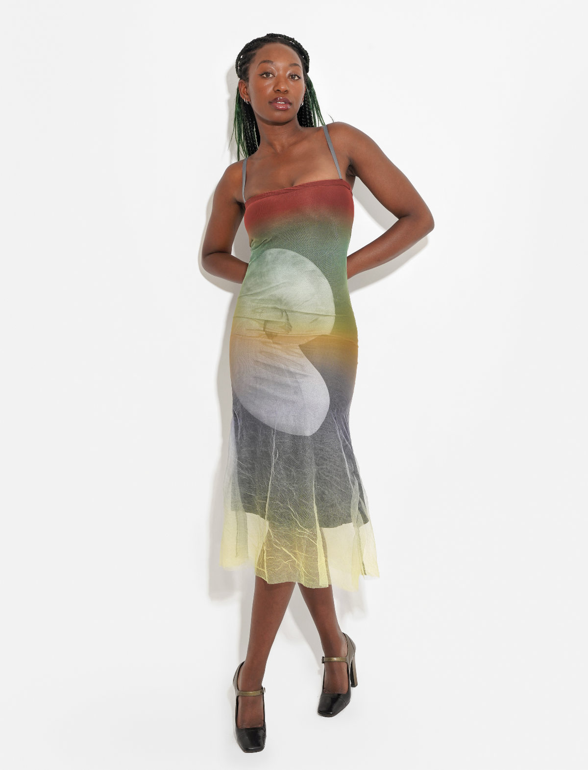 RAINBOW FOSSIL DRESS  - 4XL