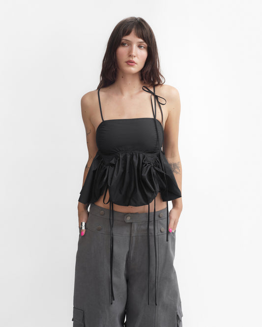 BUTTERFLY BLOUSE IN CHARCOAL