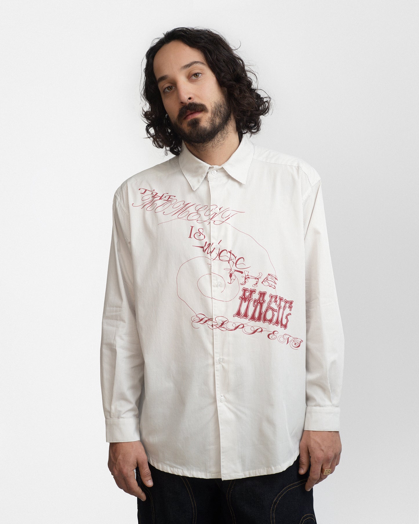 BE HERE NOW! BUTTON UP