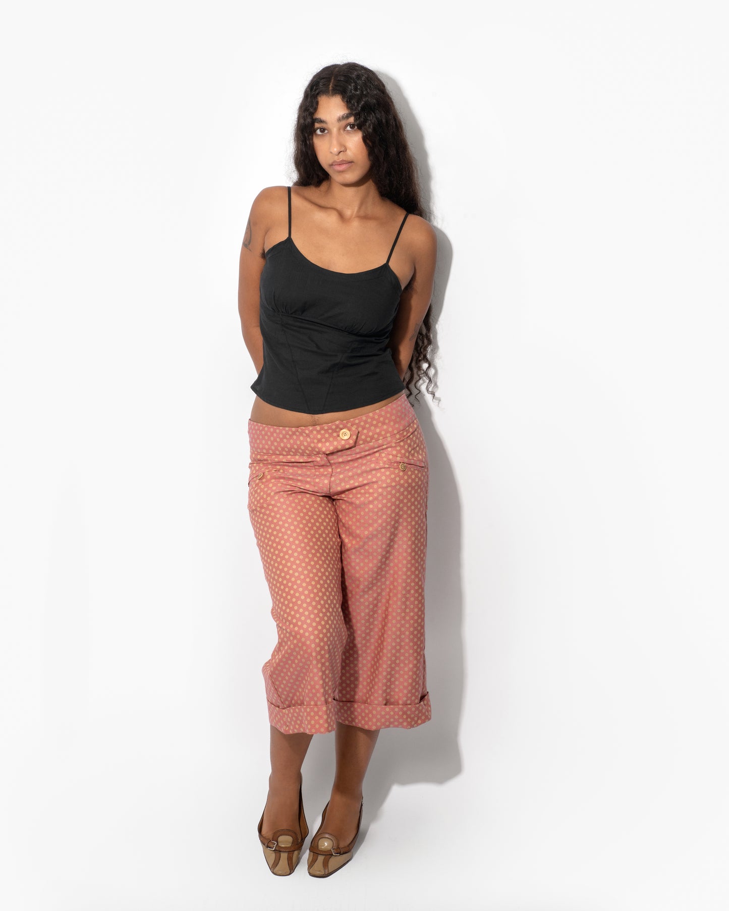 PEARL CAMISOLE IN CHARCOAL