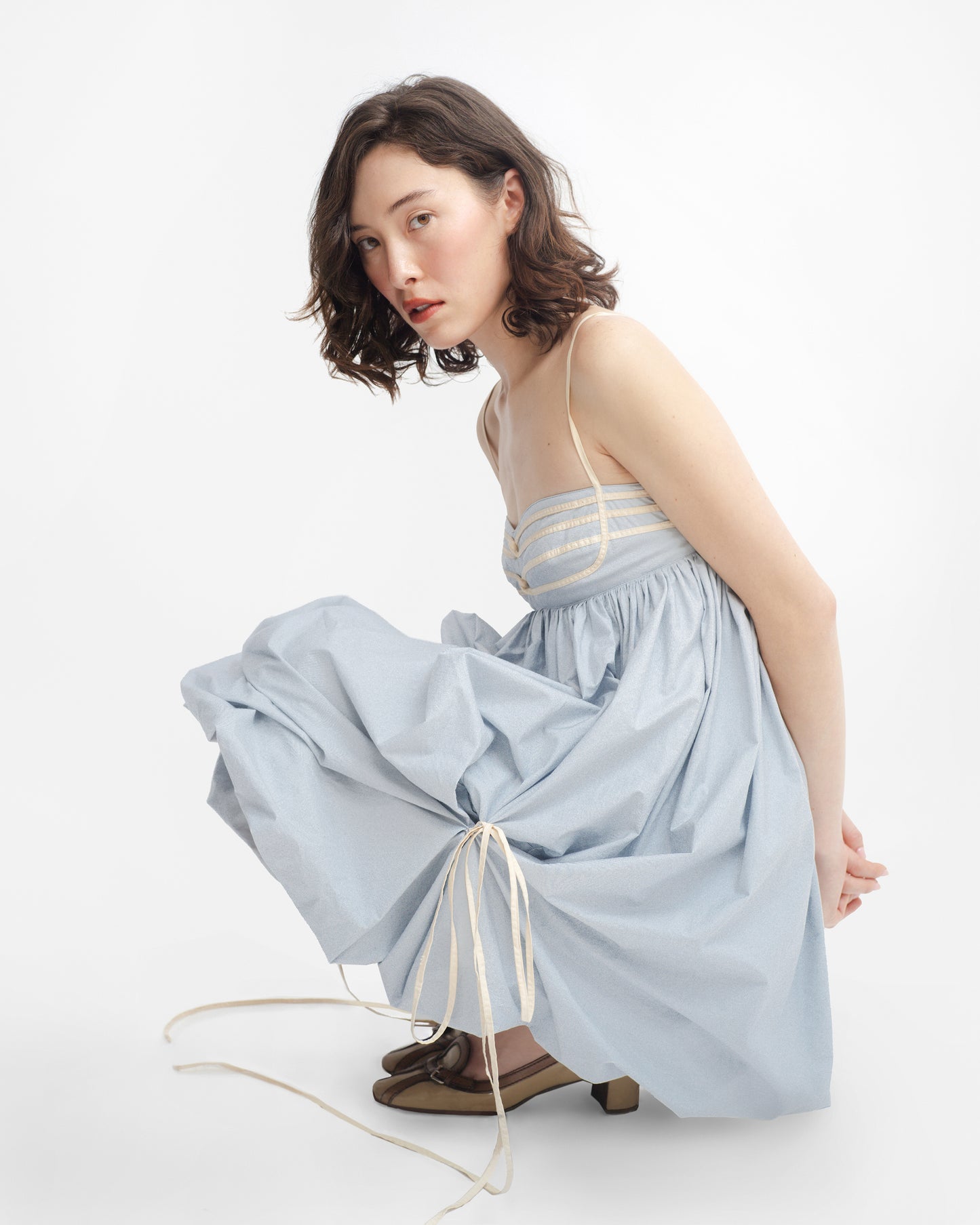IVY DRESS IN ICE BLUE