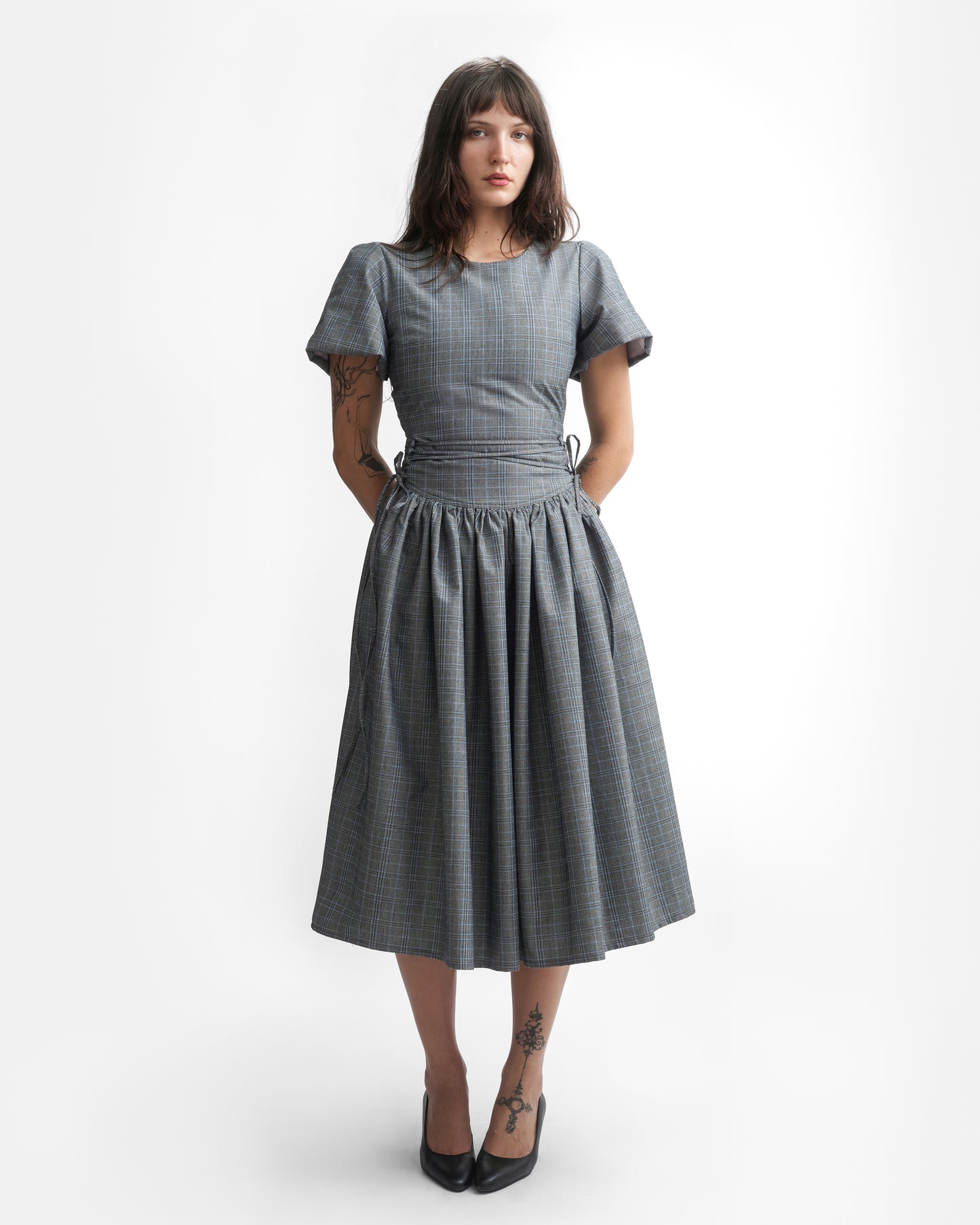 MONDAY DRESS IN PEBBLE PLAID