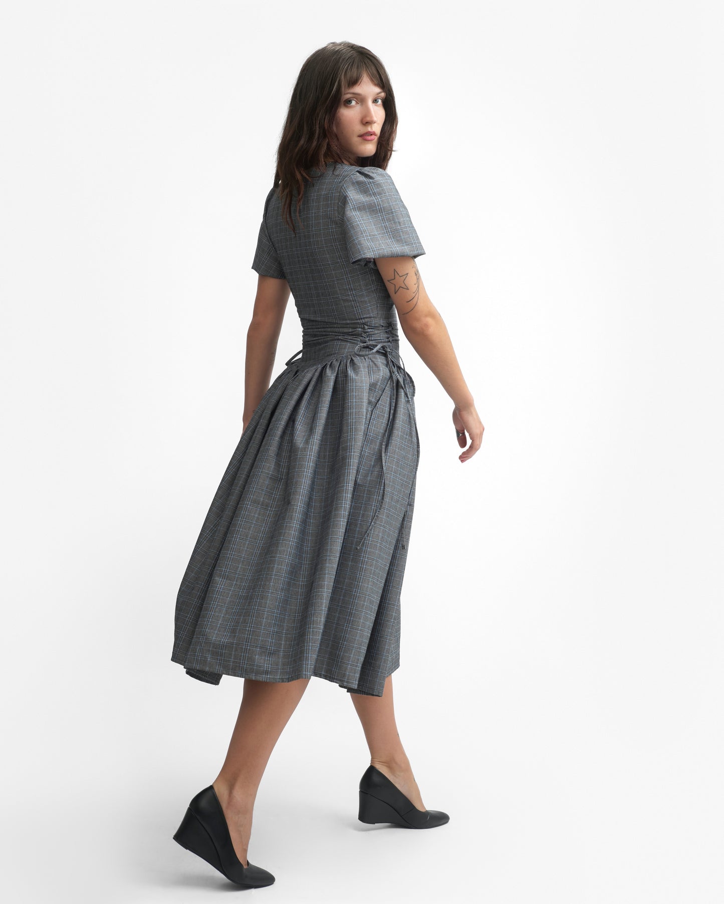 MONDAY DRESS IN PEBBLE PLAID