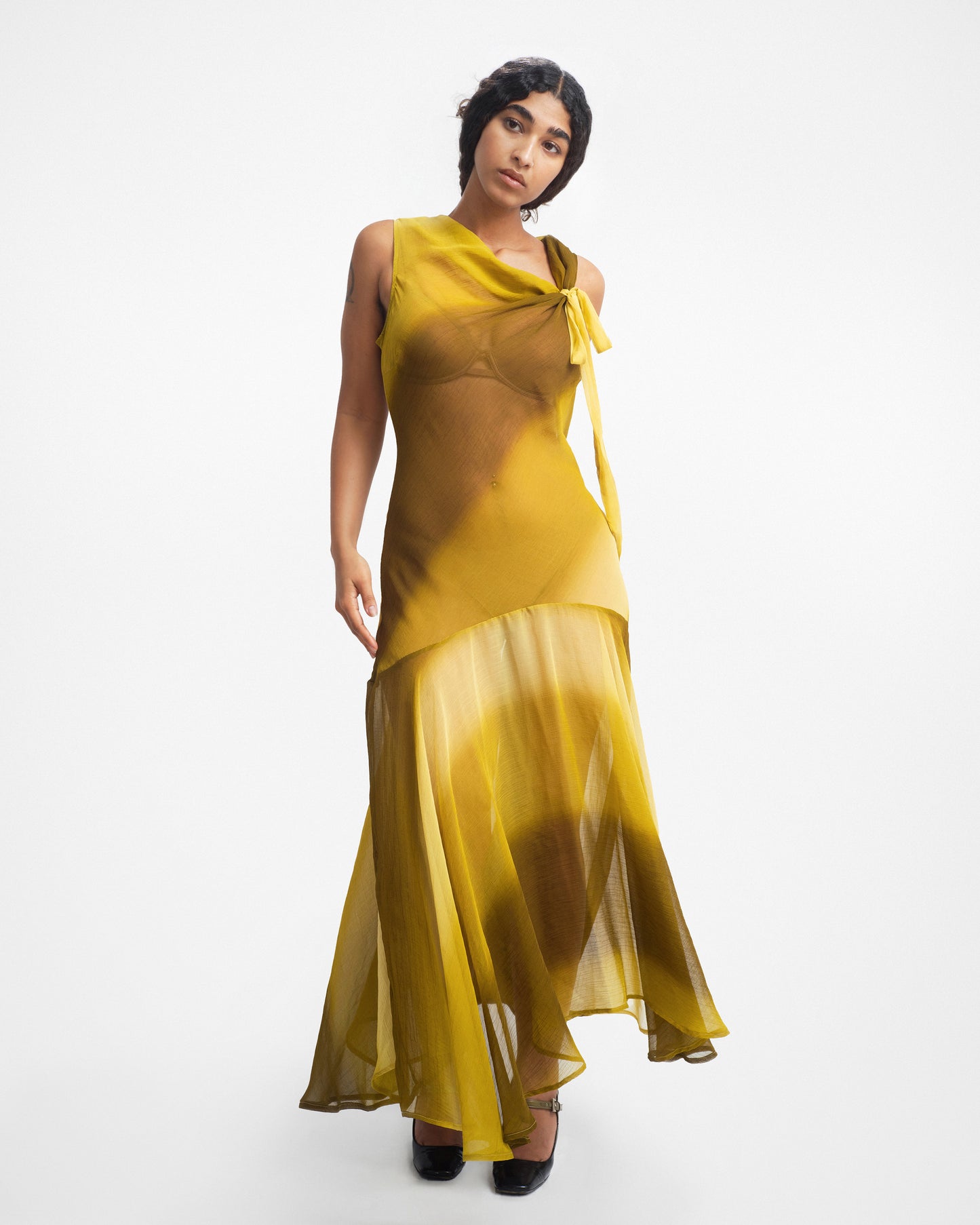 MAYA DRESS IN MOSS