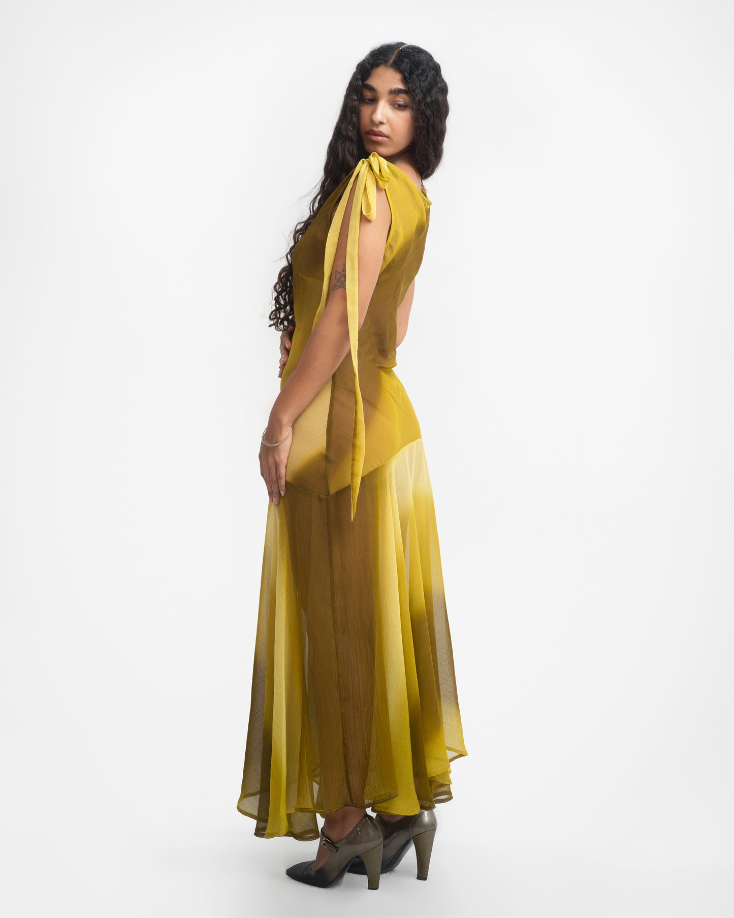MAYA DRESS IN MOSS