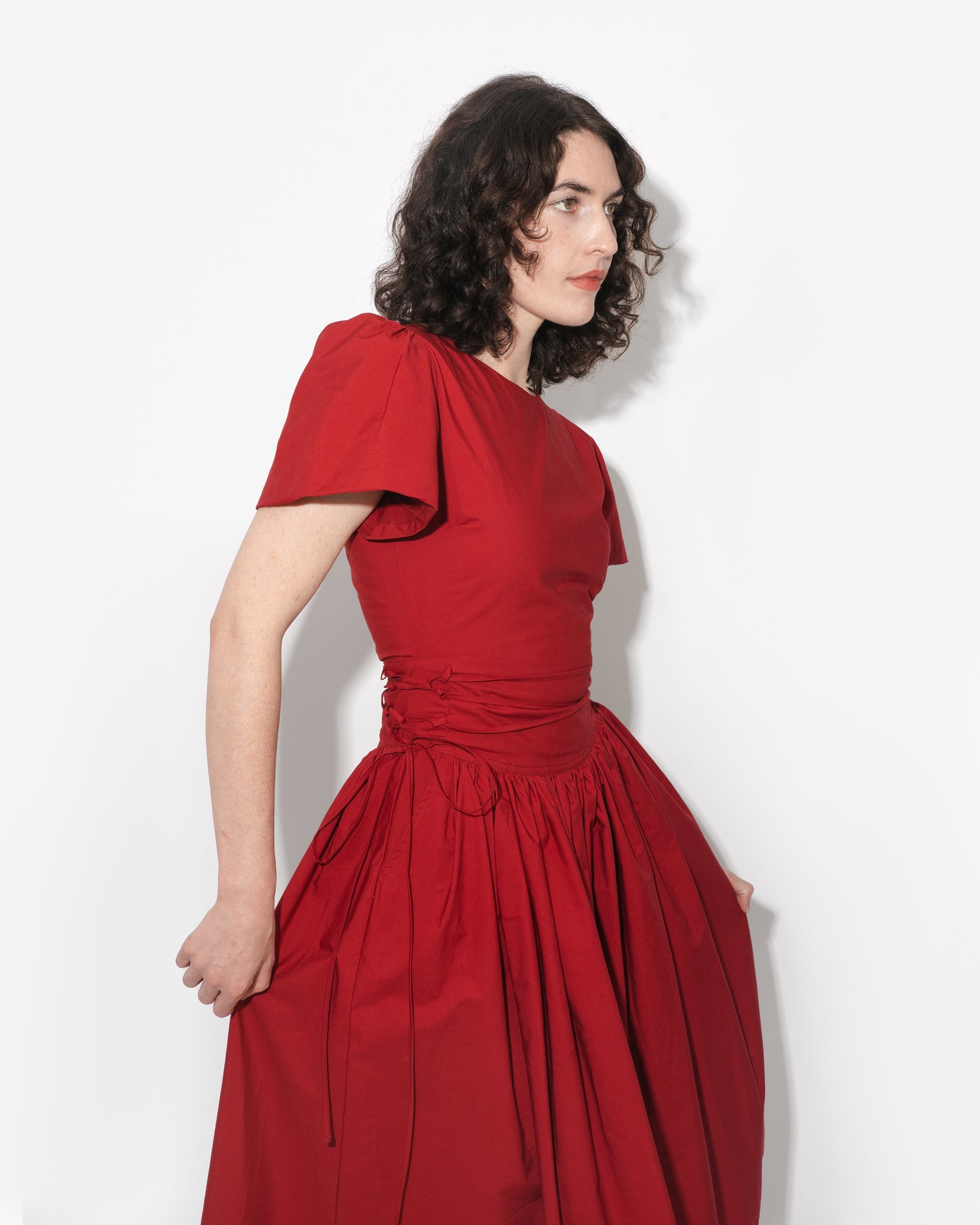 MONDAY DRESS IN GARNET