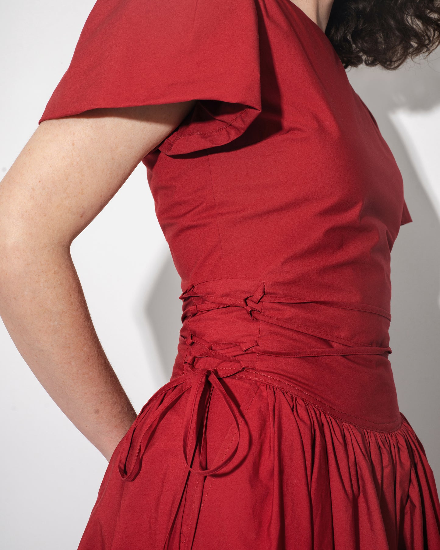 MONDAY DRESS IN GARNET