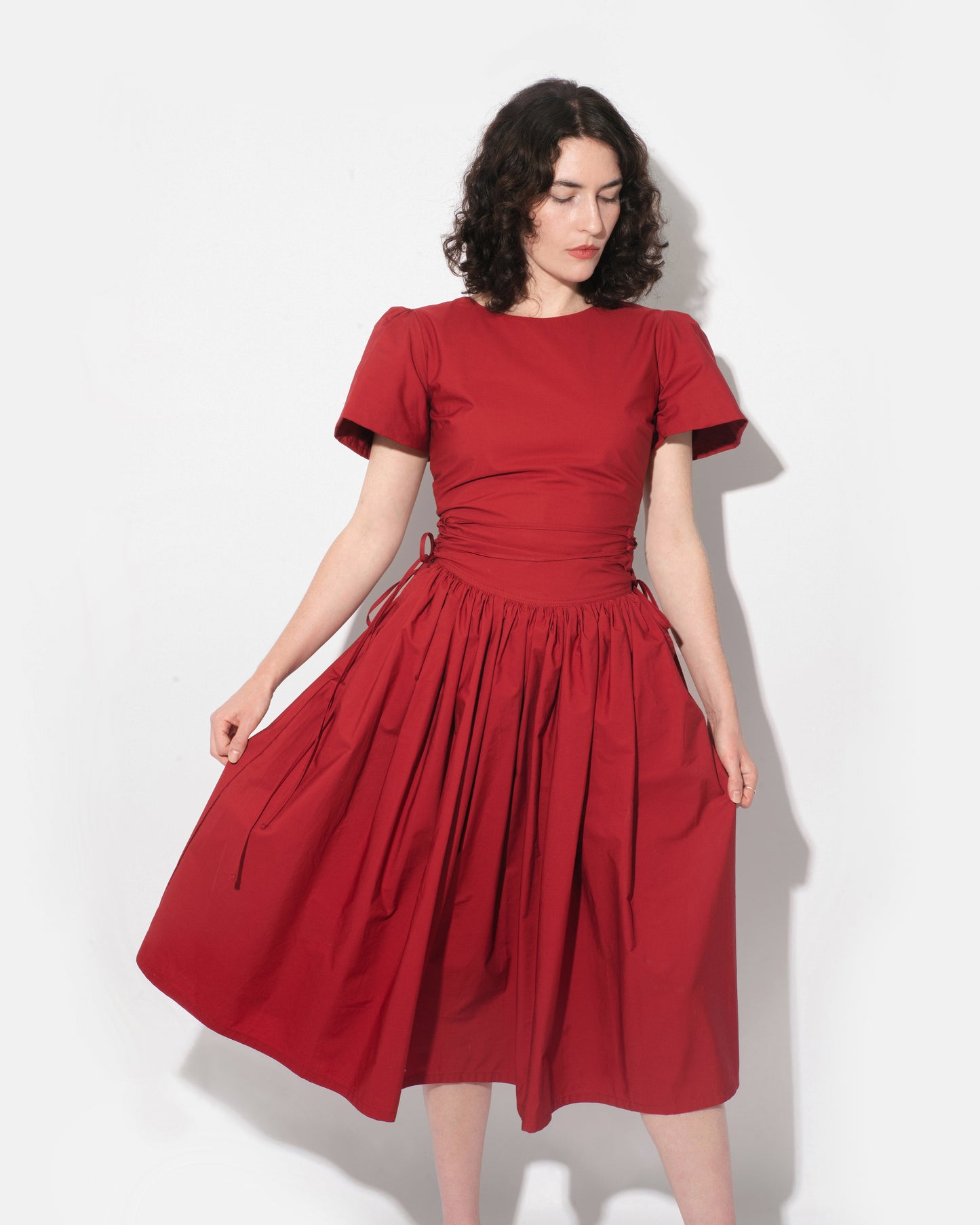 MONDAY DRESS IN GARNET