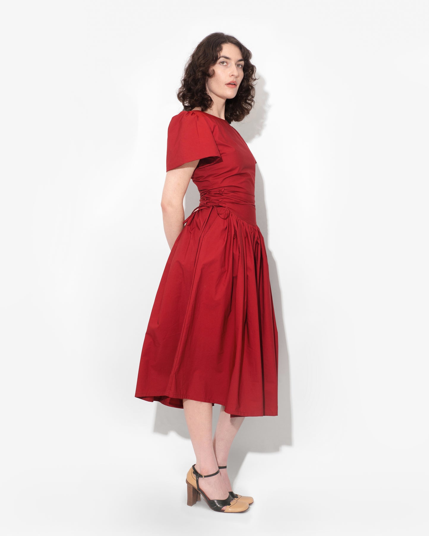 MONDAY DRESS IN GARNET