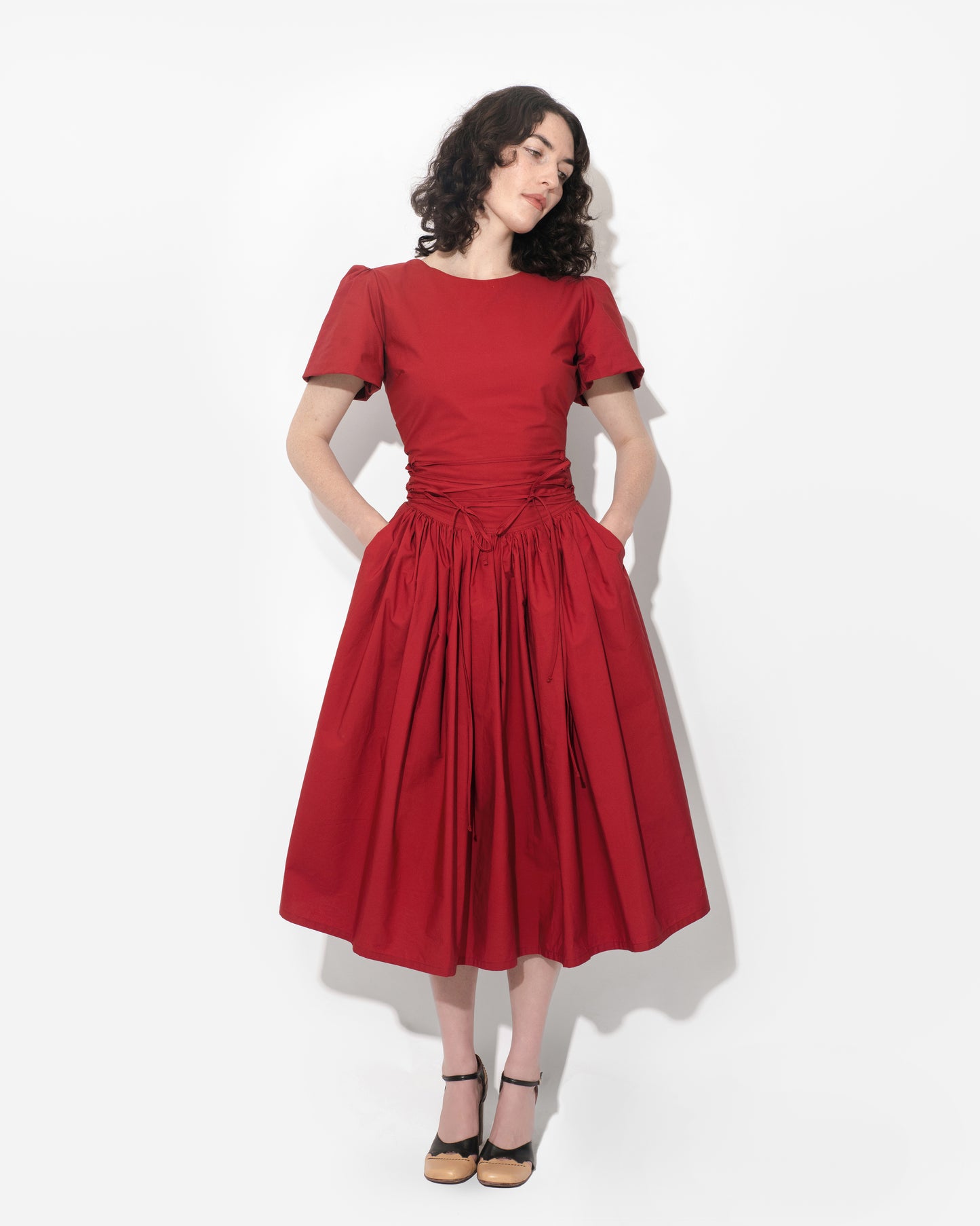 MONDAY DRESS IN GARNET