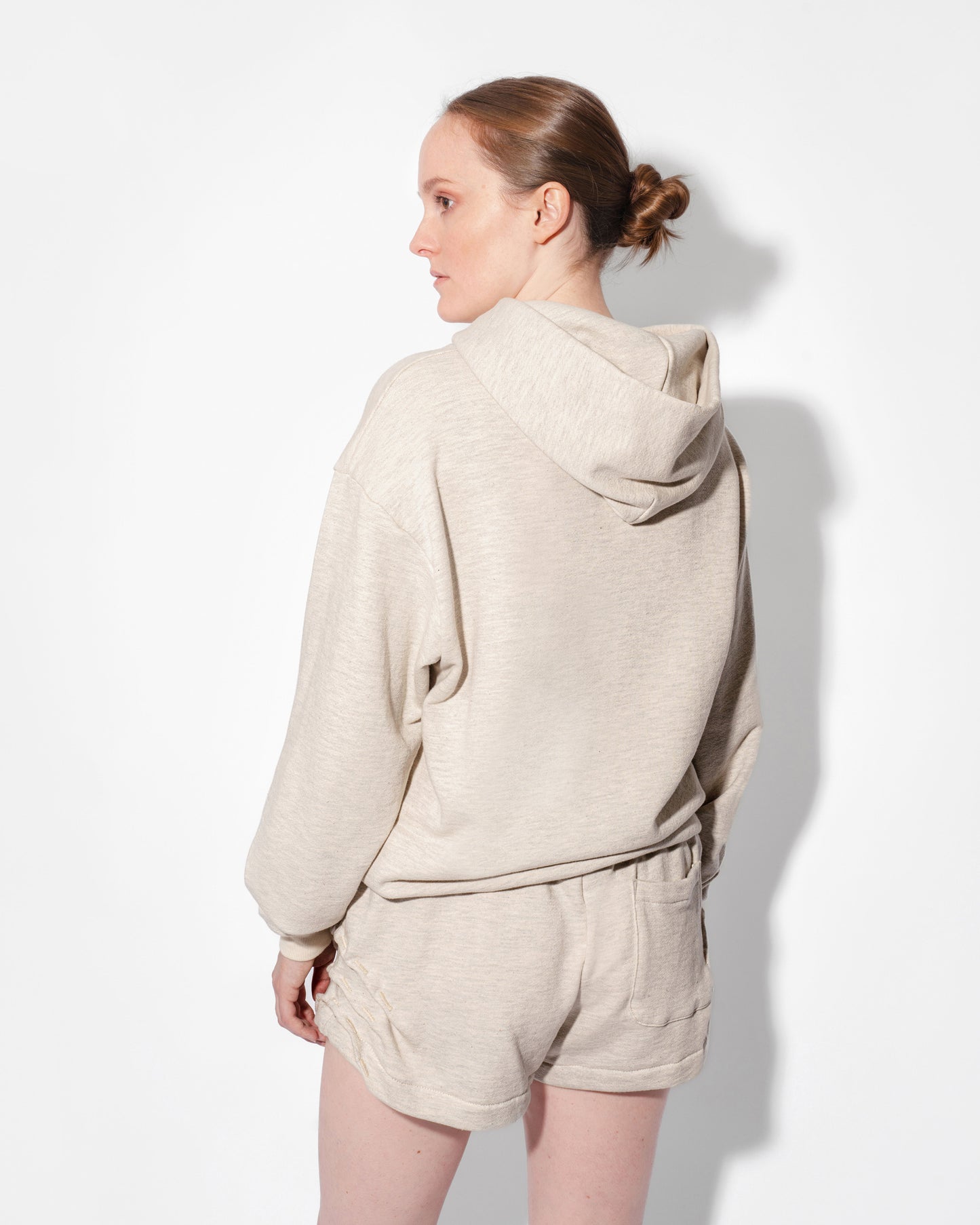 RIPPLE HOODIE IN OAT