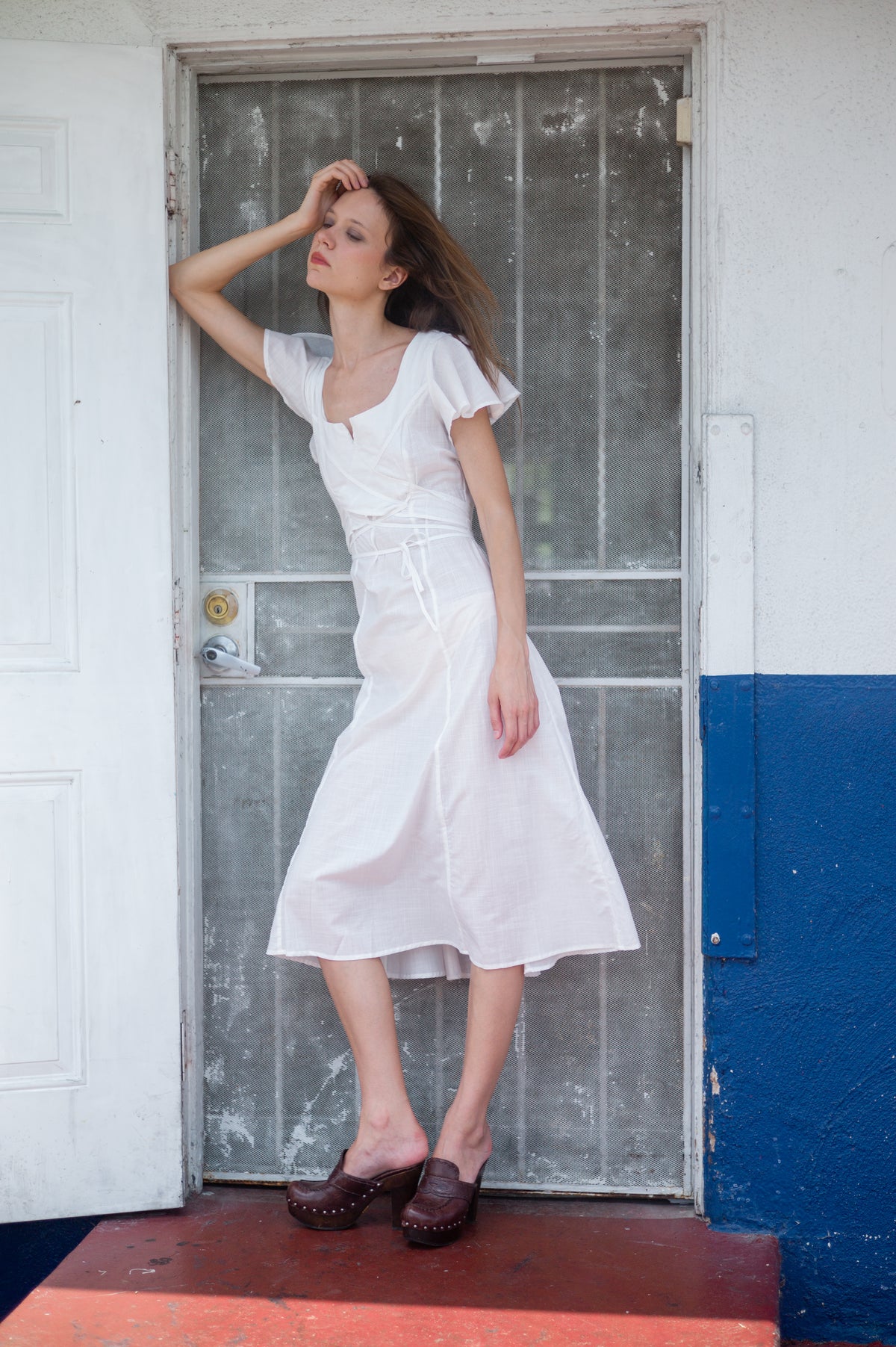 MAE DRESS IN LILY WHITE - S